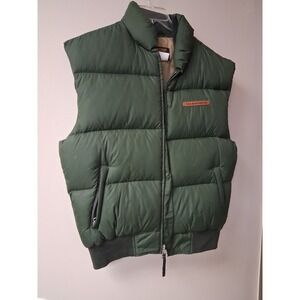 Polo Jeans Company‎ Puffer Vest Full Zip Down Filled Olive Green Mens MED
